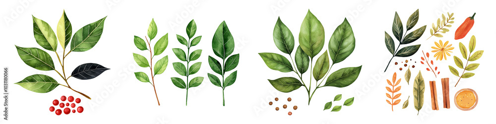 A collection of hand-painted green leaves with various shapes, set against a dark background, showcasing natural beauty and diversity. A collection of hand-painted green leaves with various shapes, set against a dark background, showcasing natural beauty and diversity.