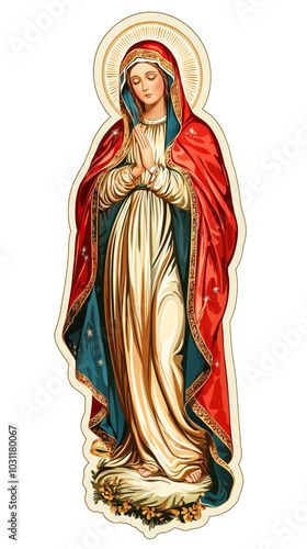 Free image Our Lady drawing transparent background