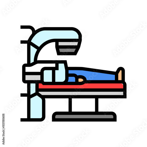 radiation therapy cancer treatment color icon vector. radiation therapy cancer treatment sign. isolated symbol illustration