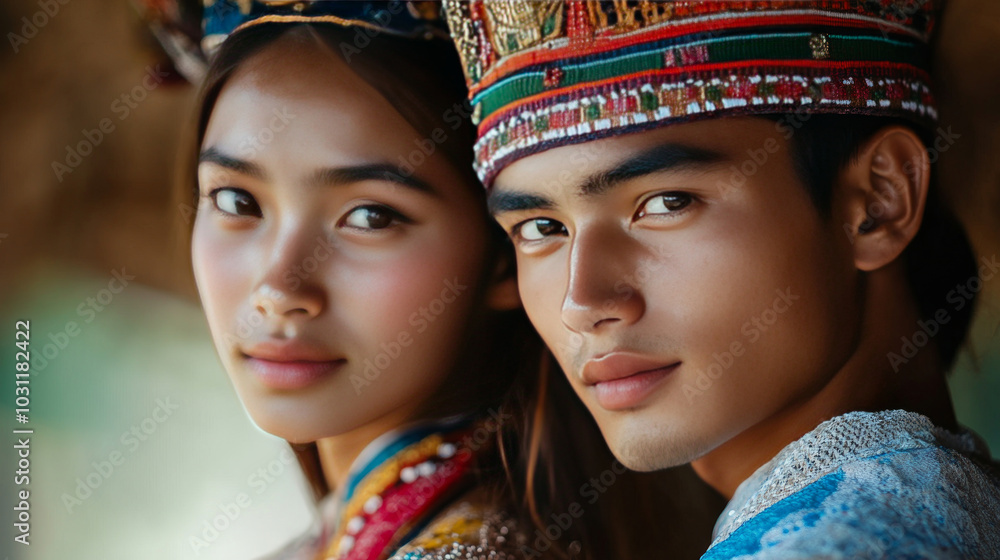 Young southeast asian couple smiling Young southeast asian couple smiling