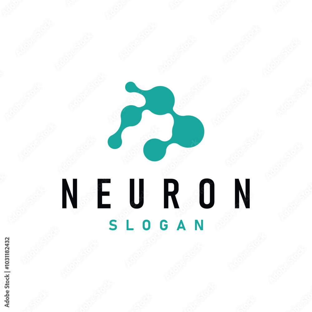 Neuron Logo, Neuron Nerve or Seaweed Vector Abstract Molecule Design, Template Illustration Neuron Logo, Neuron Nerve or Seaweed Vector Abstract Molecule Design, Template Illustration