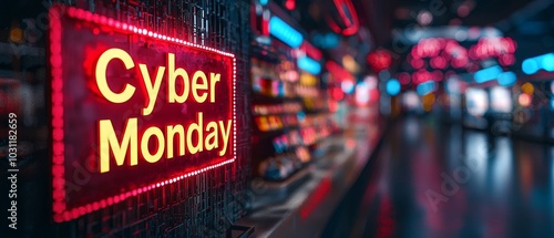 3D Illustration of Cyber Monday Shopping Experience