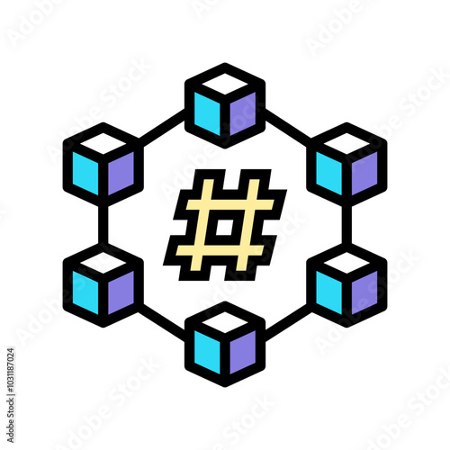hash rate cryptocurrency mining color icon vector. hash rate cryptocurrency mining sign. isolated symbol illustration