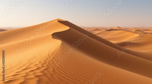 Fototapeta Naklejka Na Ścianę i Meble -  sand dunes in the desert, desert with desert sand, desert scene with sand, sand in the desert, wind in the desert