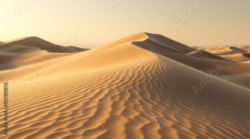Fototapeta Naklejka Na Ścianę i Meble -  sand dunes in the desert, desert with desert sand, desert scene with sand, sand in the desert, wind in the desert