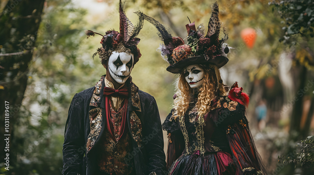 Unique Halloween duo costumes featuring Velvet and Veneer at a costume contest Unique Halloween duo costumes featuring Velvet and Veneer at a costume contest