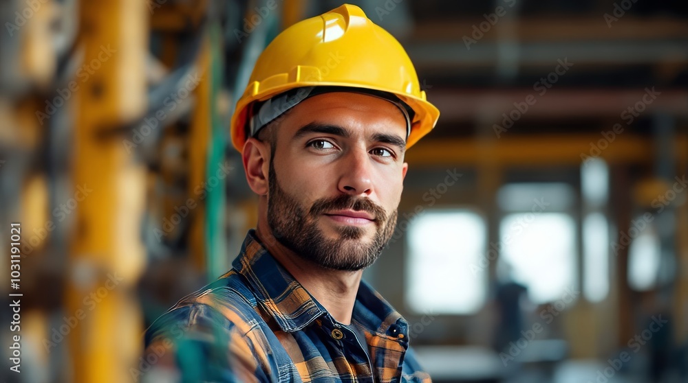 portrait of a electrician in a helmet, electrician engineer with yellow helmet at the workstation, electrician worker doing a work portrait of a electrician in a helmet, electrician engineer with yellow helmet at the workstation, electrician worker doing a work
