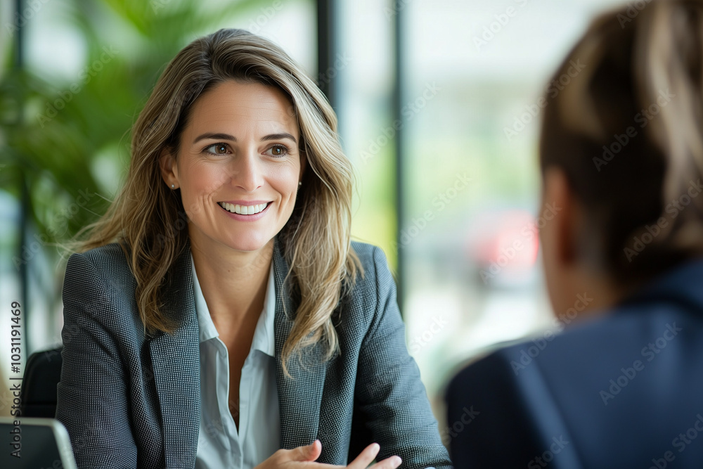 Confident Business Woman in a Meeting Confident Business Woman in a Meeting