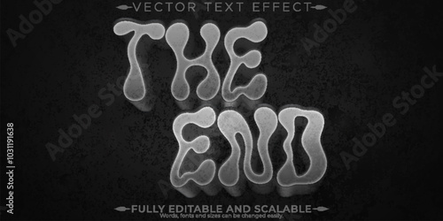 Halloween monster text effect, editable horror and scary text style