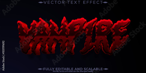 Halloween monster text effect, editable horror and scary text style