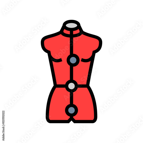 dress form dressmaking fashion color icon vector. dress form dressmaking fashion sign. isolated symbol illustration