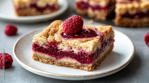 Delicious raspberry cheesecake bars for food photography and culinary blogs