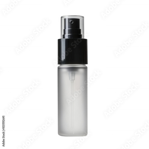 A sleek and modern frosted spray bottle, perfect for perfume or cosmetics. Ideal for travel or everyday use, combining style and functionality.