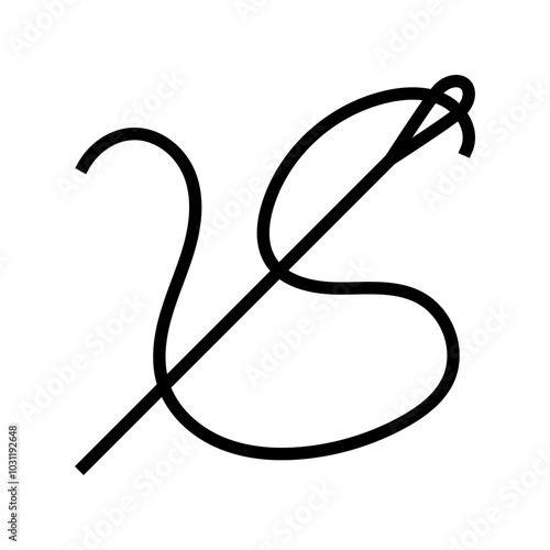 sewing needle dressmaking fashion color icon vector. sewing needle dressmaking fashion sign. isolated symbol illustration