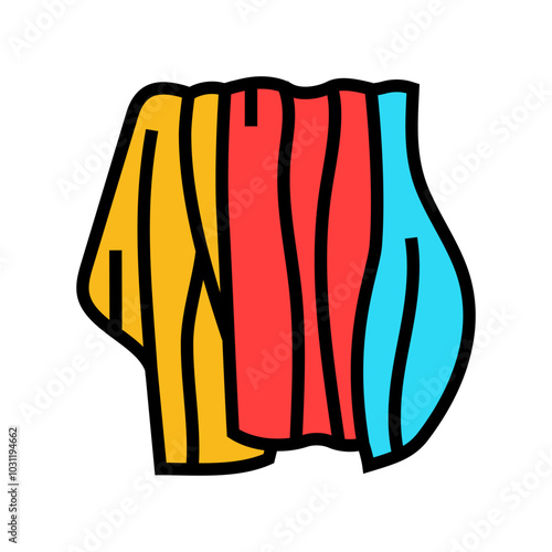 draping fabric dressmaking fashion color icon vector. draping fabric dressmaking fashion sign. isolated symbol illustration