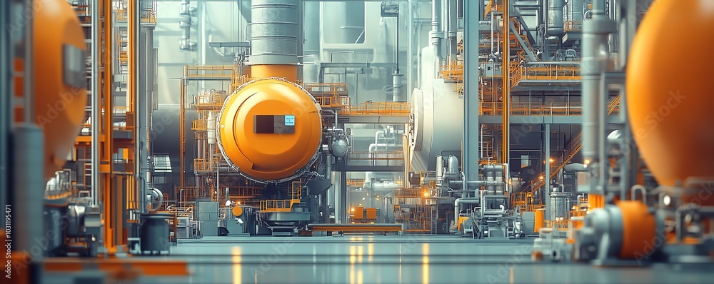 Engaging depiction of the paperboard manufacturing process, showcasing industrial machinery working seamlessly in a factory environment Engaging depiction of the paperboard manufacturing process, showcasing industrial machinery working seamlessly in a factory environment