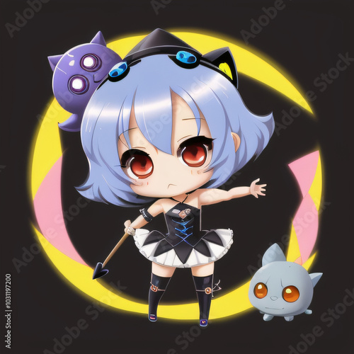 cute Chibi witch kid