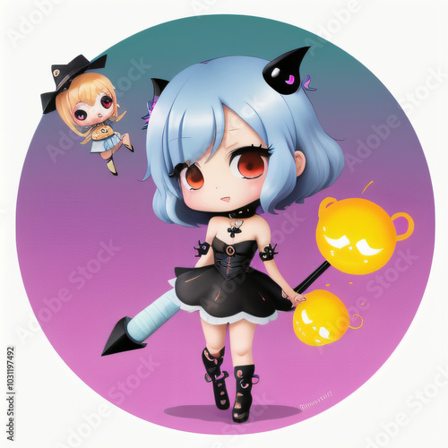 cute Chibi witch kid
