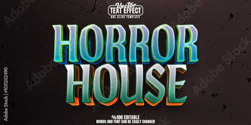 Halloween editable text effect, customizable spooky and pumpkin 3d font style