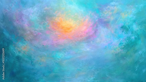 Radiant abstract depiction of vibrant colors blending harmoniously