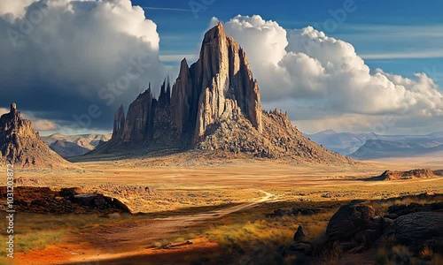 Shiprock New Mexico Southwestern Desert Landscape