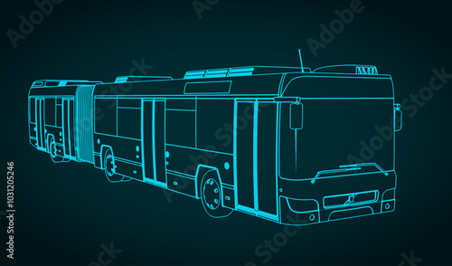Fotografía Articulated city ​​bus
