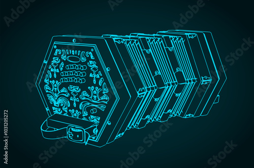Concertina instrument illustration