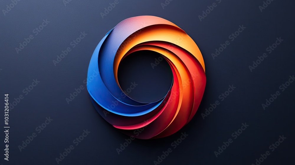 Abstract Spiral Design with Vibrant Color Gradient Abstract Spiral Design with Vibrant Color Gradient