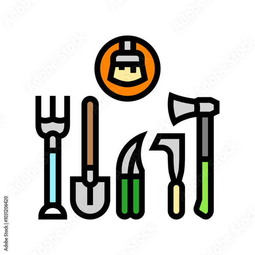 tool maintenance garden color icon vector. tool maintenance garden sign. isolated symbol illustration