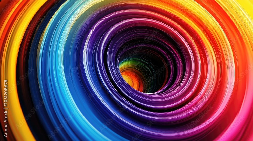 Colorful Swirl in Vibrant Motion Art Design Colorful Swirl in Vibrant Motion Art Design
