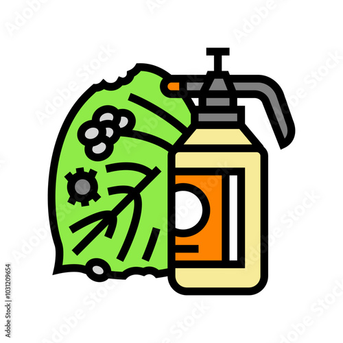 organic pest control garden maintenance color icon vector. organic pest control garden maintenance sign. isolated symbol illustration