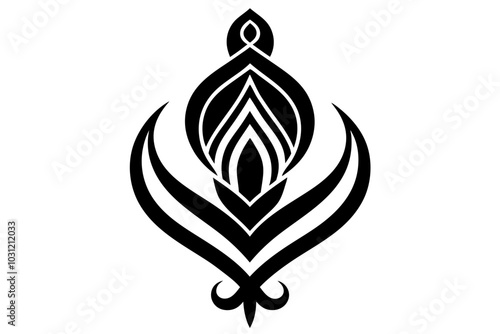 sikhism symbol vector  silhouette