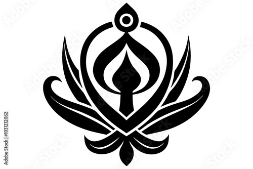 sikhism symbol vector  silhouette