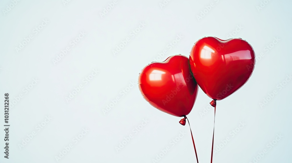 Romantic Red Heart Balloons for Celebration and Love Romantic Red Heart Balloons for Celebration and Love