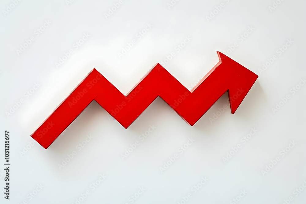 Red Arrow Illustration - Upward Trend, Growth, Progress, Success Red Arrow Illustration - Upward Trend, Growth, Progress, Success