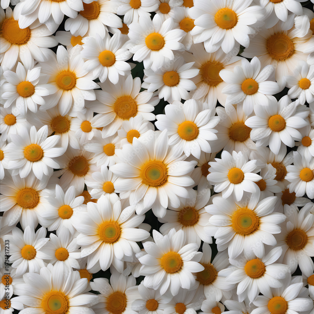Fototapeta premium white daisies in a garden