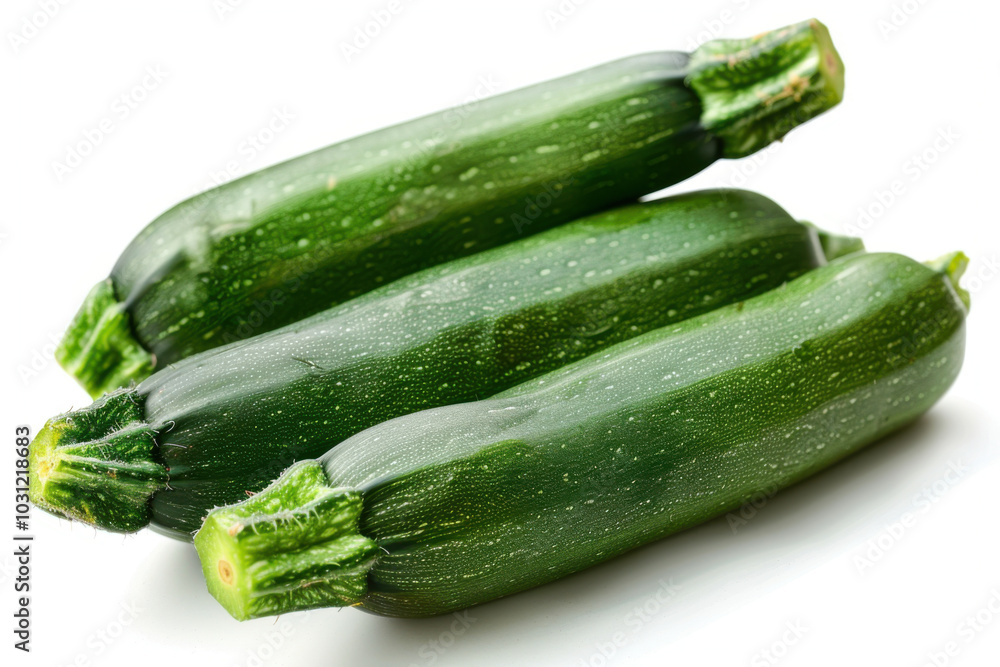 fresh green zucchini isolated on white background fresh green zucchini isolated on white background