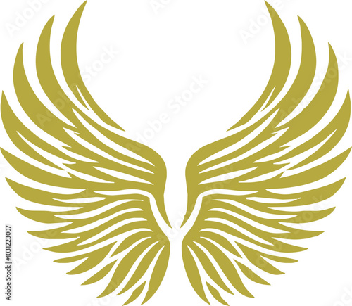 Divine Angel Wings vector. Elegant Spiritual Design
