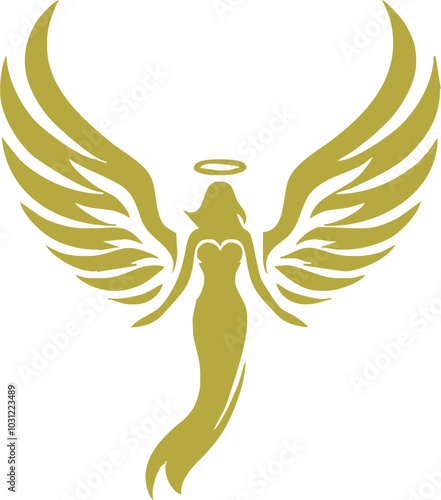 Divine Angel Wings vector. Elegant Spiritual Design