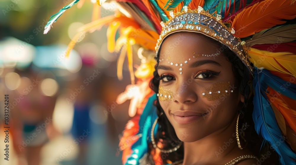 Vibrant Carnival Celebration with Colorful Costumes Vibrant Carnival Celebration with Colorful Costumes