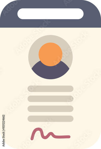 Personal identification card with photo and signature is verifying person