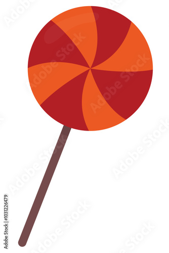 Halloween lollipop candy icon isolated on white background.