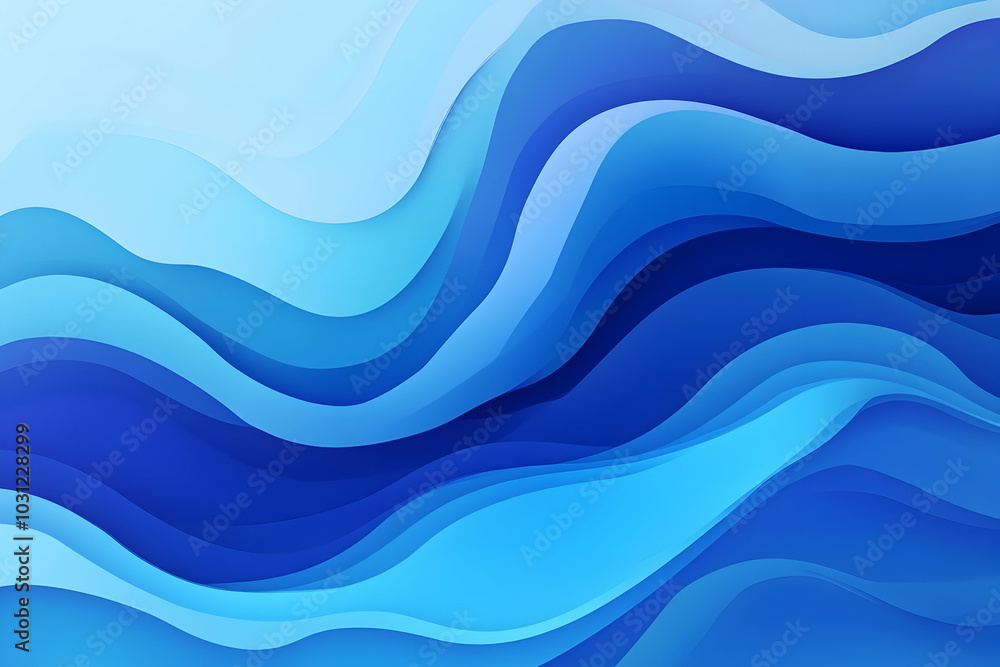 Abstract Blue Wave Background Illustration Abstract Blue Wave Background Illustration
