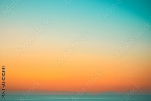 Abstract Blurred Sunset Background with Orange and Blue Hues