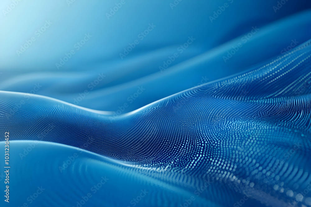Abstract Blue 3D Background with Wavy Lines and Dotted Texture Abstract Blue 3D Background with Wavy Lines and Dotted Texture