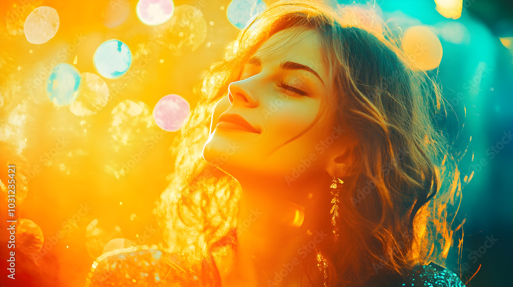 Party girl, beautiful smile 