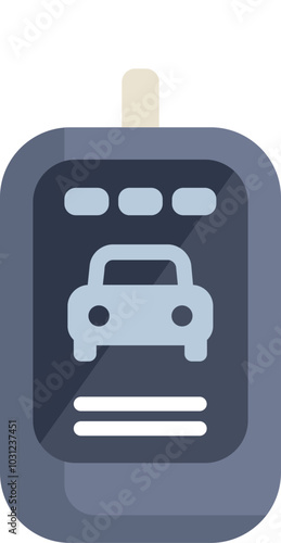 Modern car key is unlocking a vehicle using wireless technology and providing access control features