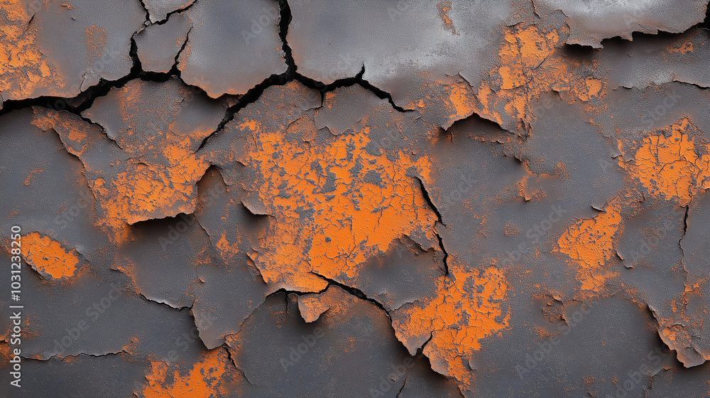 Fototapeta premium a close-up of an old, weathered metal surface covered with rust