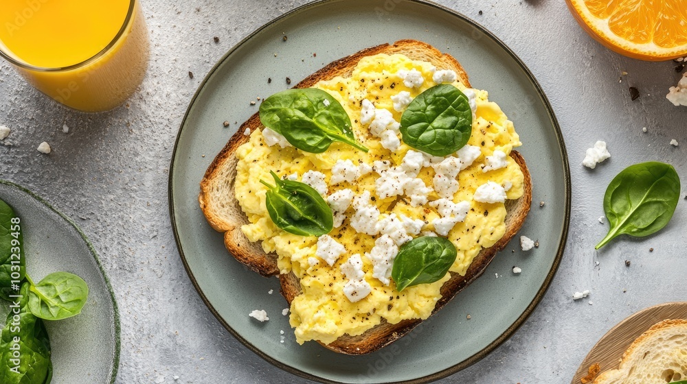Delicious Spinach and Egg Toast for Breakfast Delight Delicious Spinach and Egg Toast for Breakfast Delight