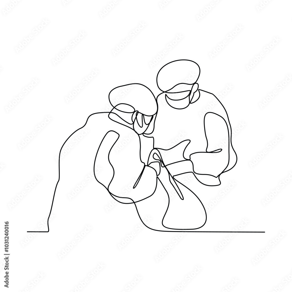 One continuous line drawing of Surgeon profession vector illustration. Surgeon profession design concept in simple continuous linear style. Dentist for educational presentation and business purpose. One continuous line drawing of Surgeon profession vector illustration. Surgeon profession design concept in simple continuous linear style. Dentist for educational presentation and business purpose.